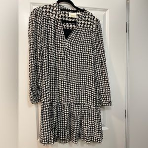 Anthropologie Maeve Black Checkered Dress - Size M - runs big